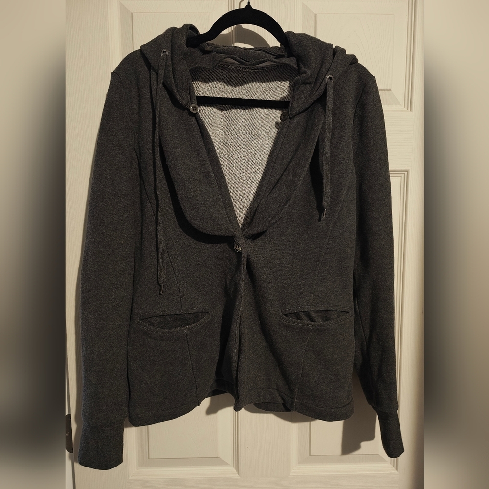 Armani Exchange Charcoal Hooded Jacket